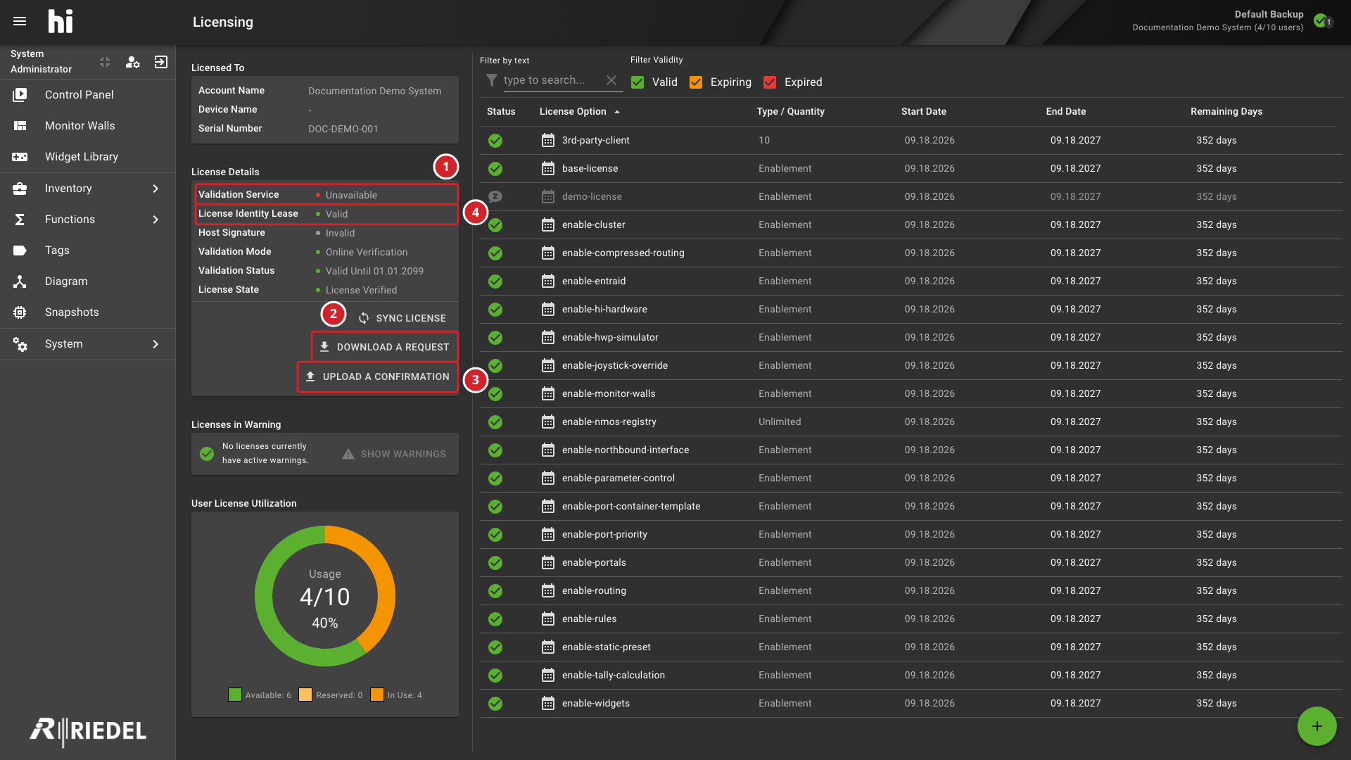 Offline Virtual License Request and Confirmation Workflow