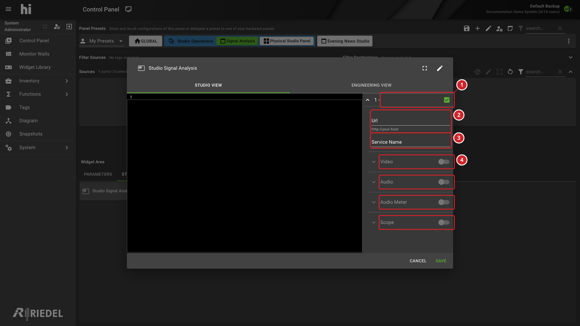 VB440 View Configuration Fields Before Entering Probe Connection Details