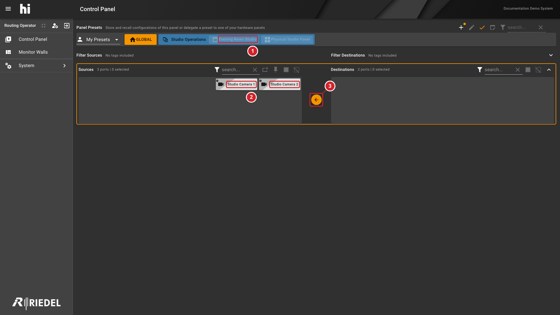 Pinned Source Buttons in Reordering Mode