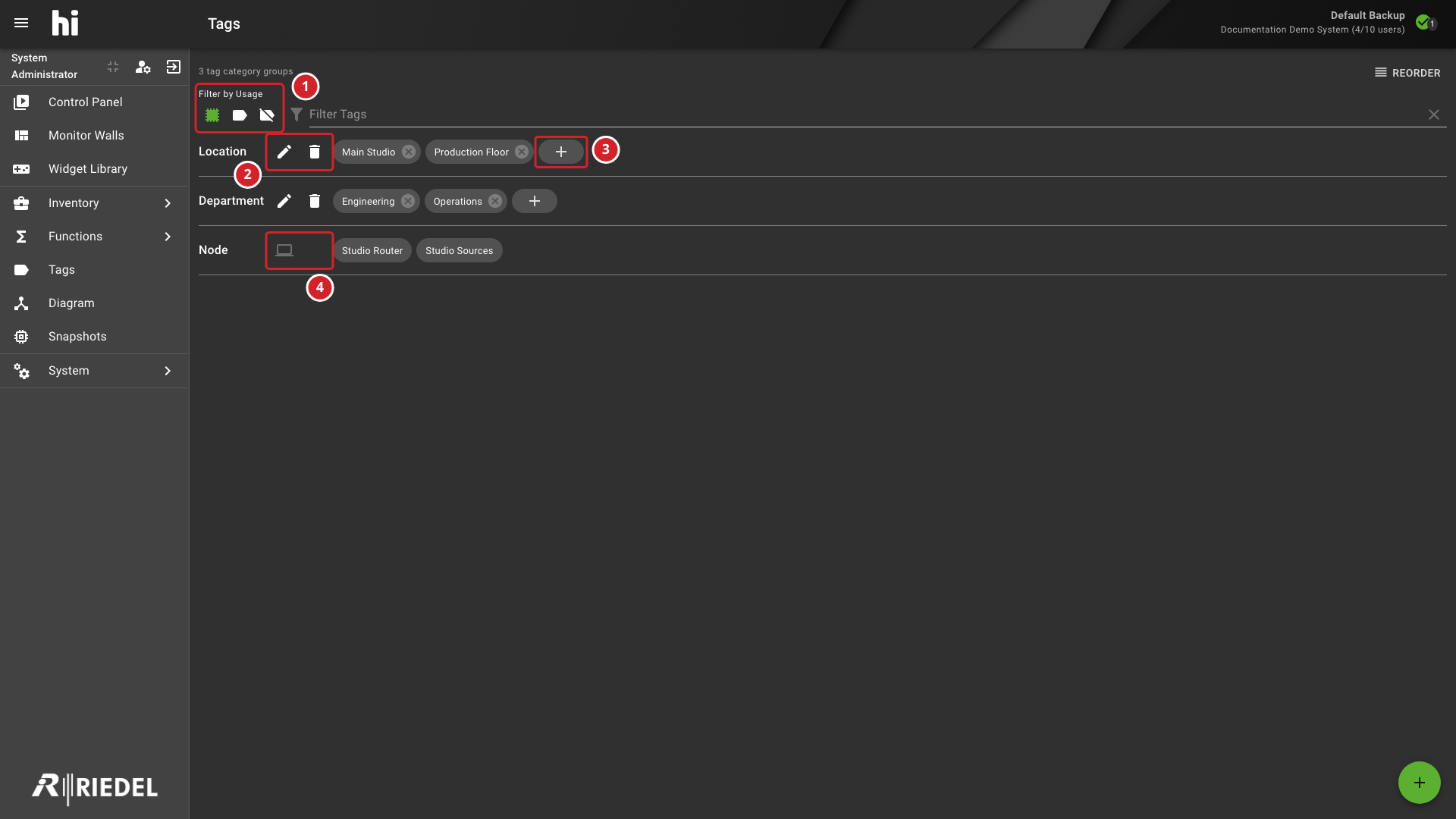 Tags Page With Filter by Usage and Category Controls