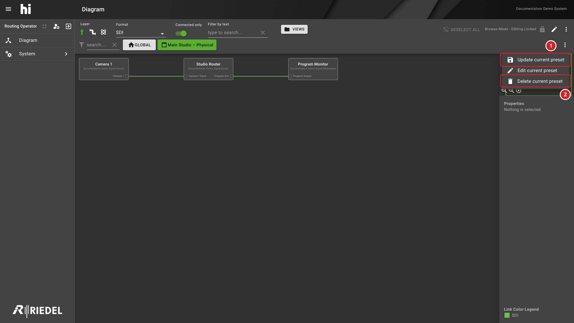 Saved View Update and Delete Menu