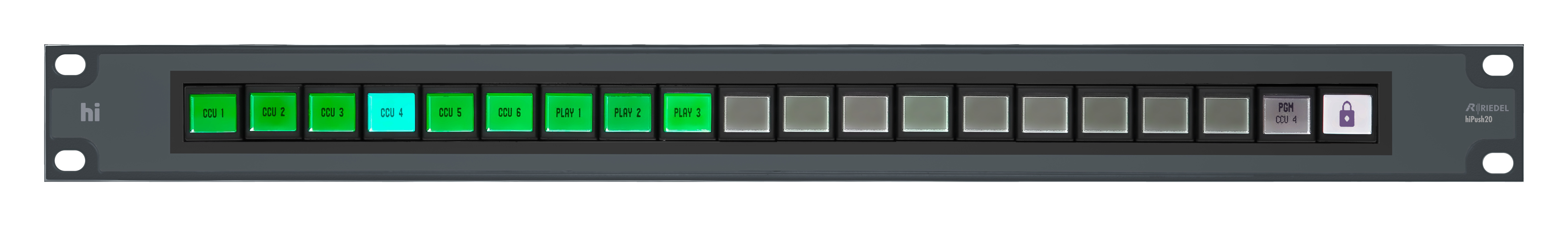 Front View of the hiPush20 Mark 3 Hardware Panel