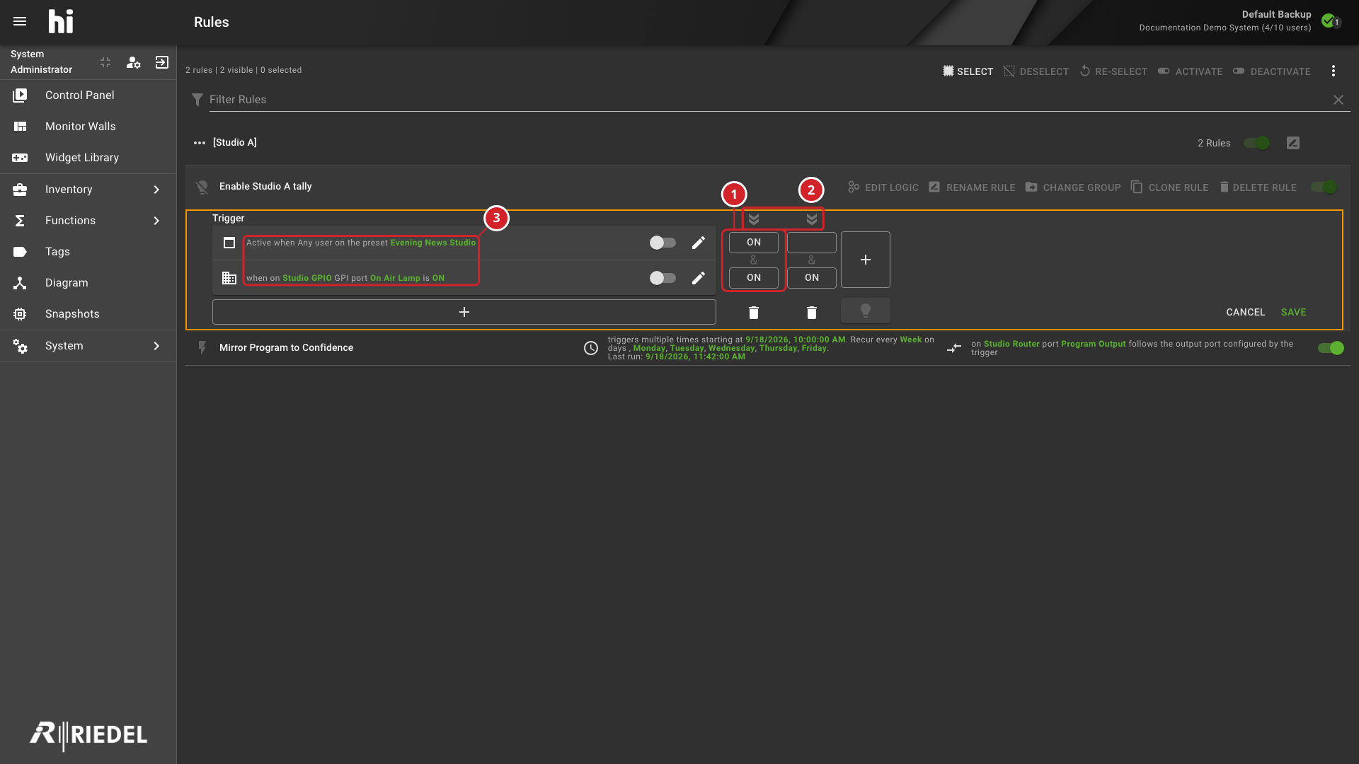 Multiple Rule Triggers Grouped by AND and OR Logic