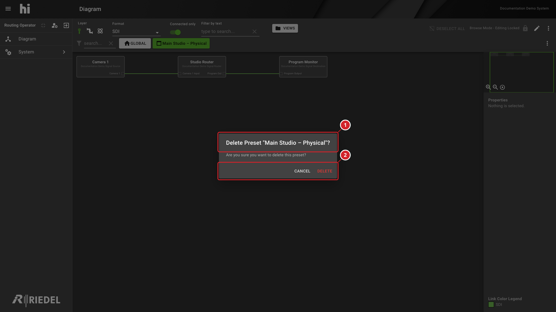 Saved View Deletion Confirmation