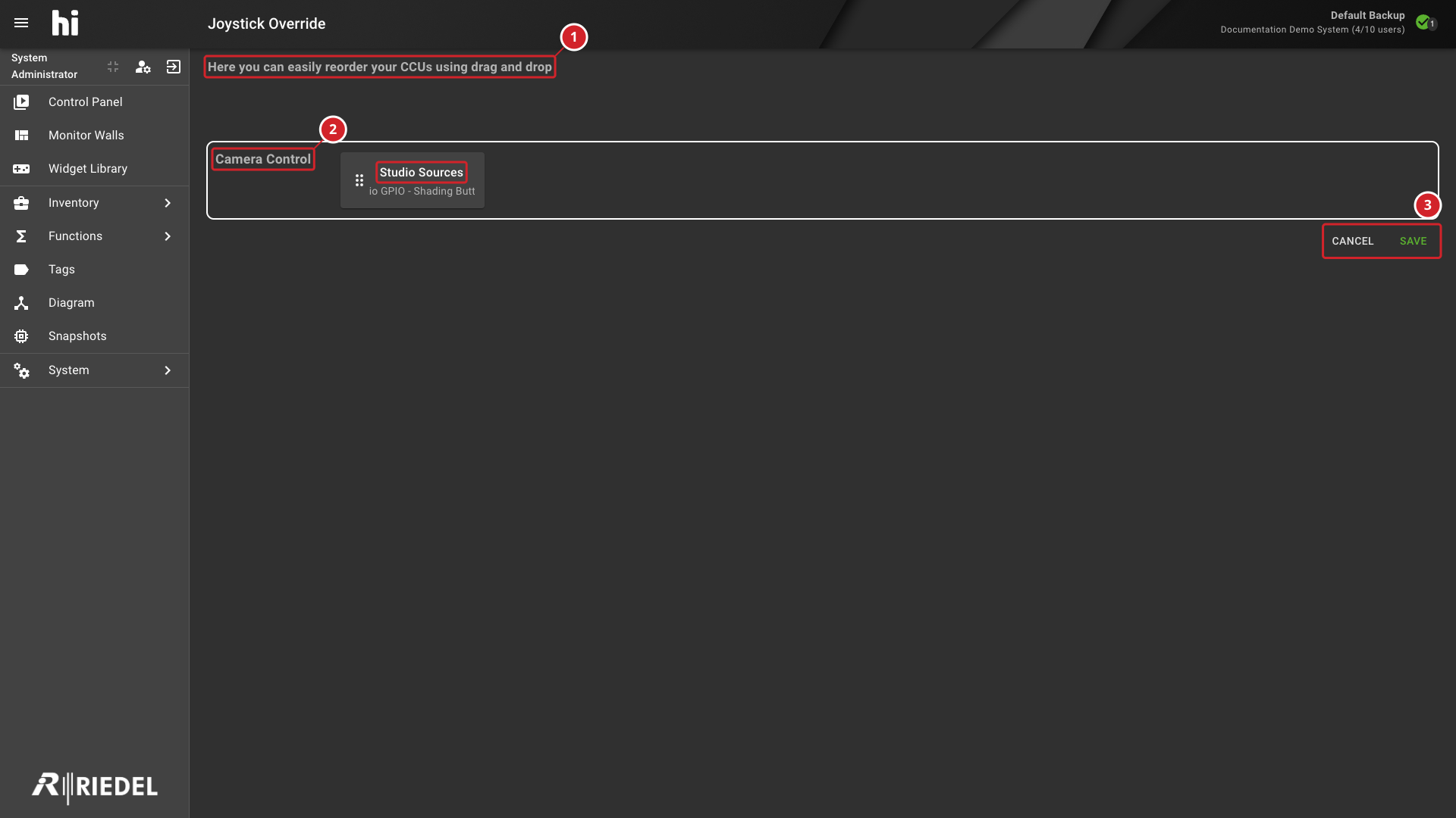 Reorder View Showing Shader Group Assignment Cards